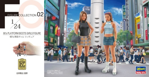 Platform Boots Girls Figure 90\N 1:24 Hasegawa FC02