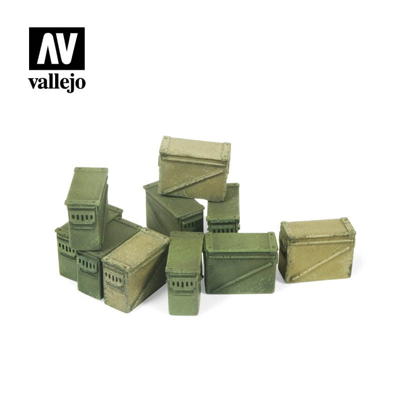 Zdjęcie główne produktu Large Ammo Boxes 12,7mm 1:35 Vallejo SC221