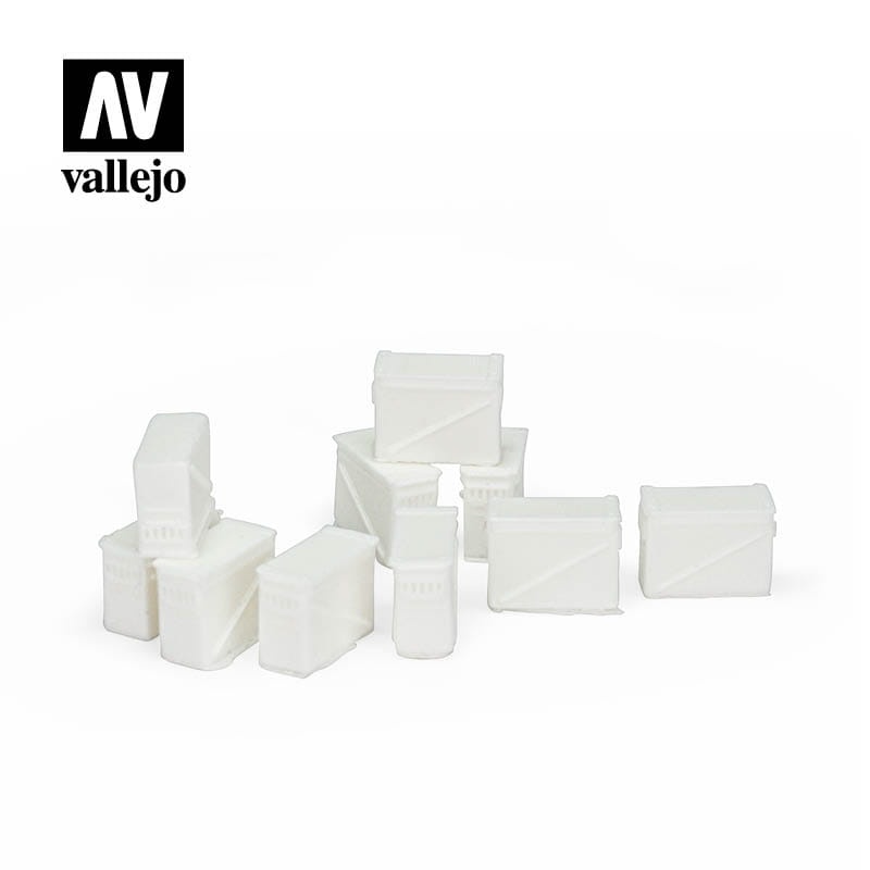 Zdjęcie dodatkowe produktu Large Ammo Boxes 12,7mm 1:35 Vallejo SC221