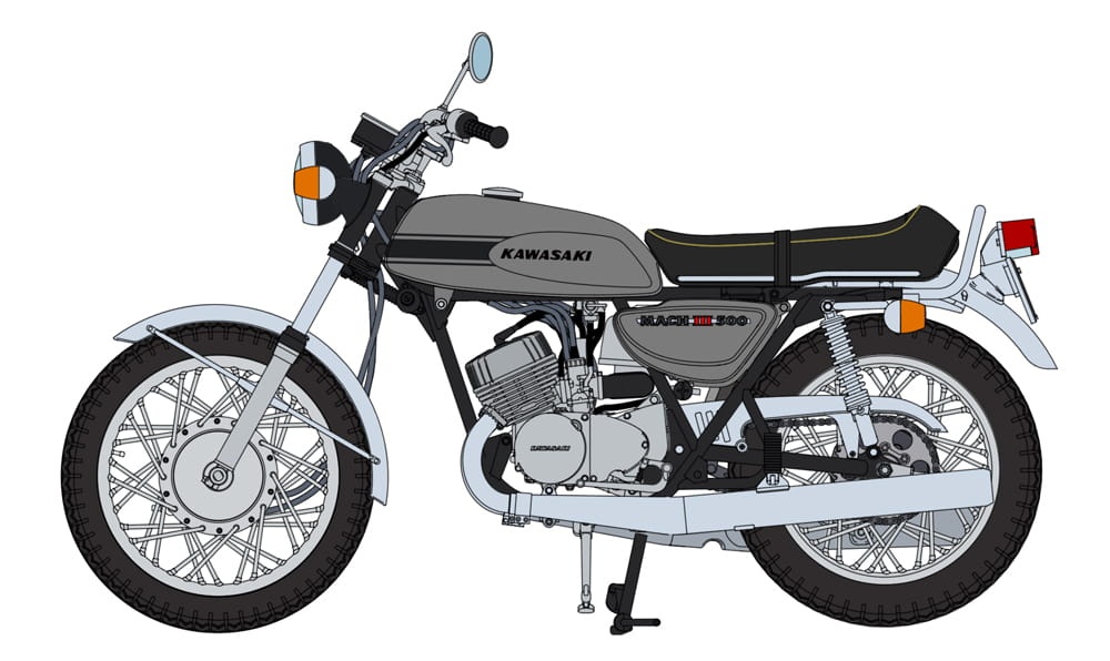 Zdjęcie dodatkowe produktu Kawasaki 500-SS/MACH III (H1) 1:12 Hasegawa BK10