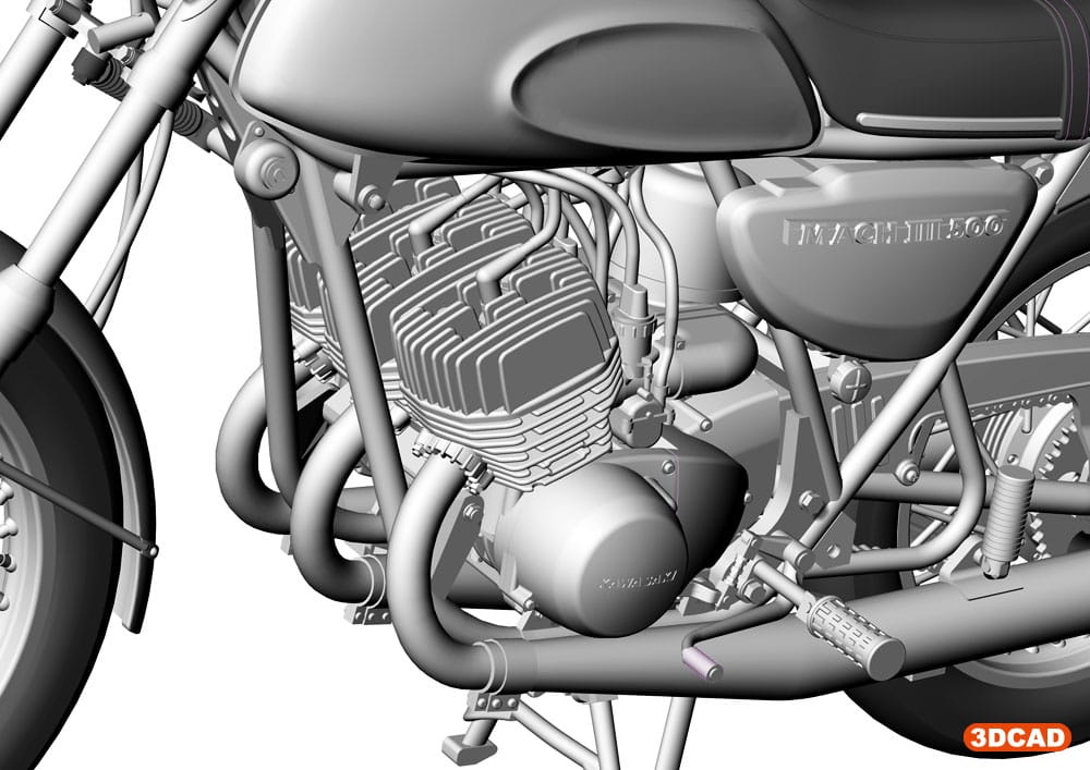 Zdjęcie dodatkowe produktu Kawasaki 500-SS/MACH III (H1) 1:12 Hasegawa BK10