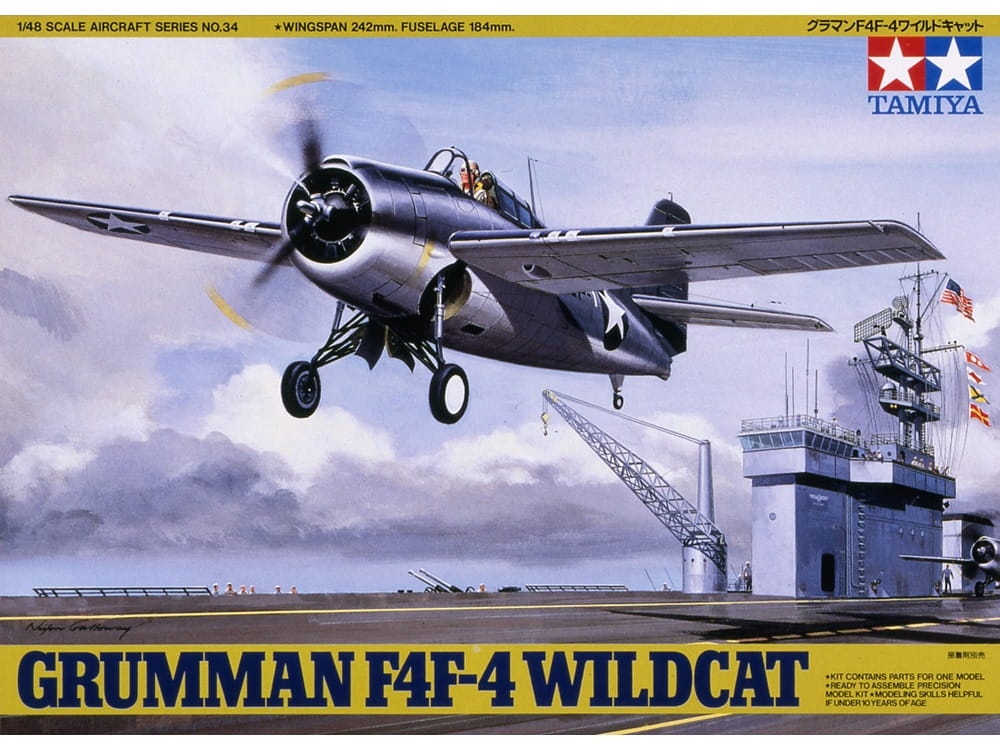 Zdjęcie główne produktu Grumman F4F-4 Wildcat 1:48 Tamiya 61034
