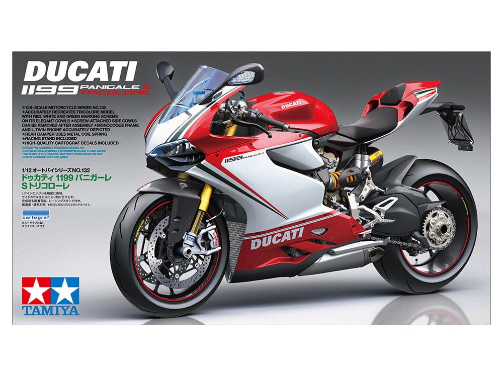 Zdjęcie dodatkowe produktu Ducati 1199 Panigale S Tricolore 1:12 Tamiya 14132