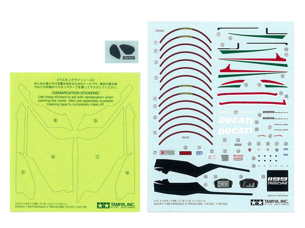 Zdjęcie dodatkowe produktu Ducati 1199 Panigale S Tricolore 1:12 Tamiya 14132