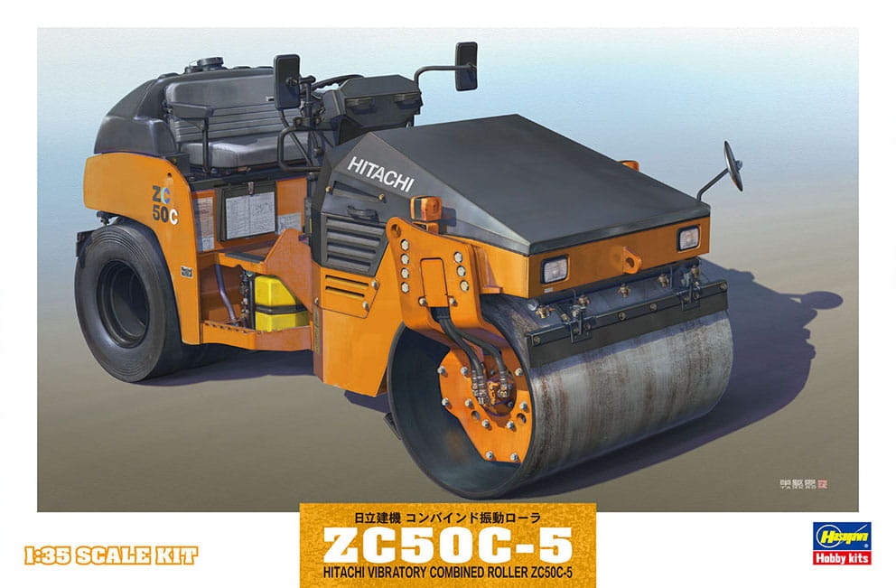 Zdjęcie główne produktu Hitachi ZC50C-5 Vibratory Combined Roller 1:35 Hasegawa WM02