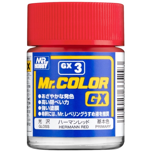 Mr. Color GX-003 Hermann Red glossy paint 18ml GX3