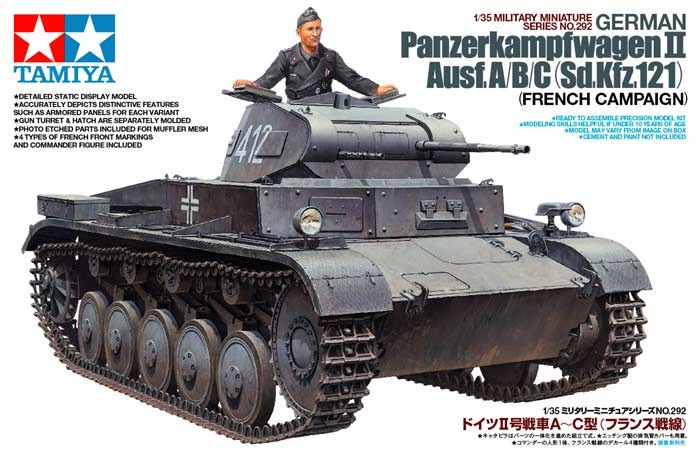 Zdjęcie główne produktu Panzerkampfwagen II Ausf.A/B/C (Sd.Kfz.121) 1:35 Tamiya 35292