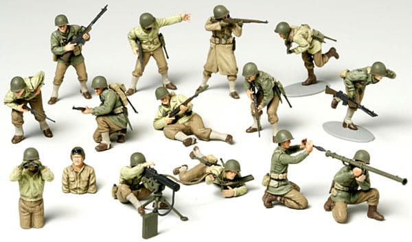 Zdjęcie główne produktu U.S. Infantry GI Set (WW II) 1:48 Tamiya 32513
