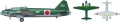 Zdjęcie dodatkowe produktu Mitsubishi G4M1 Model 11 1:48 Tamiya 61110 (Admiral Yamamoto Transport (w/17 Figures))