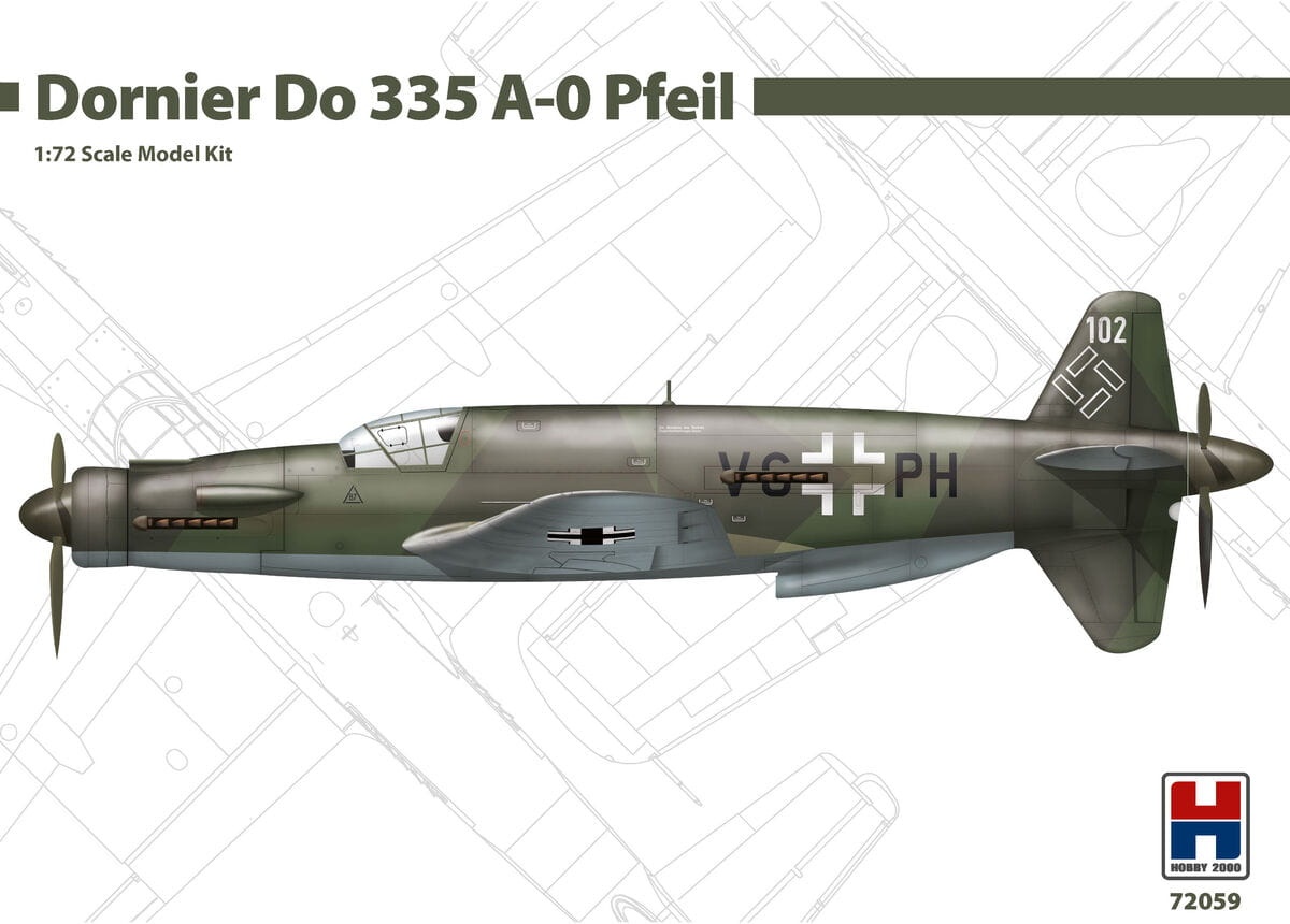 Zdjęcie główne produktu Dornier Do 335 A-0 Pfeil 1:72 Hobby 2000 72059