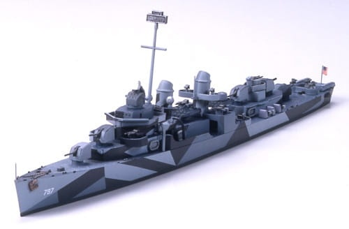 Zdjęcie dodatkowe produktu DD-797 Cushing US Fletcher-Class Destroyer 1:700 Tamiya 31907