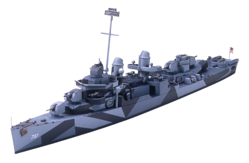 DD-797 Cushing US Fletcher-Class Destroyer 1:700 Tamiya 31907