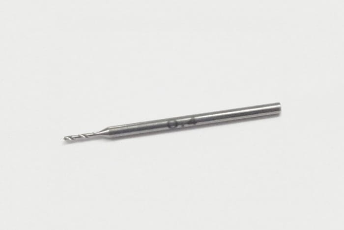 Zdjęcie dodatkowe produktu Wiertło precyzyjne 0,4 mm (śr. trzonu 1,0 mm) Tamiya 74115