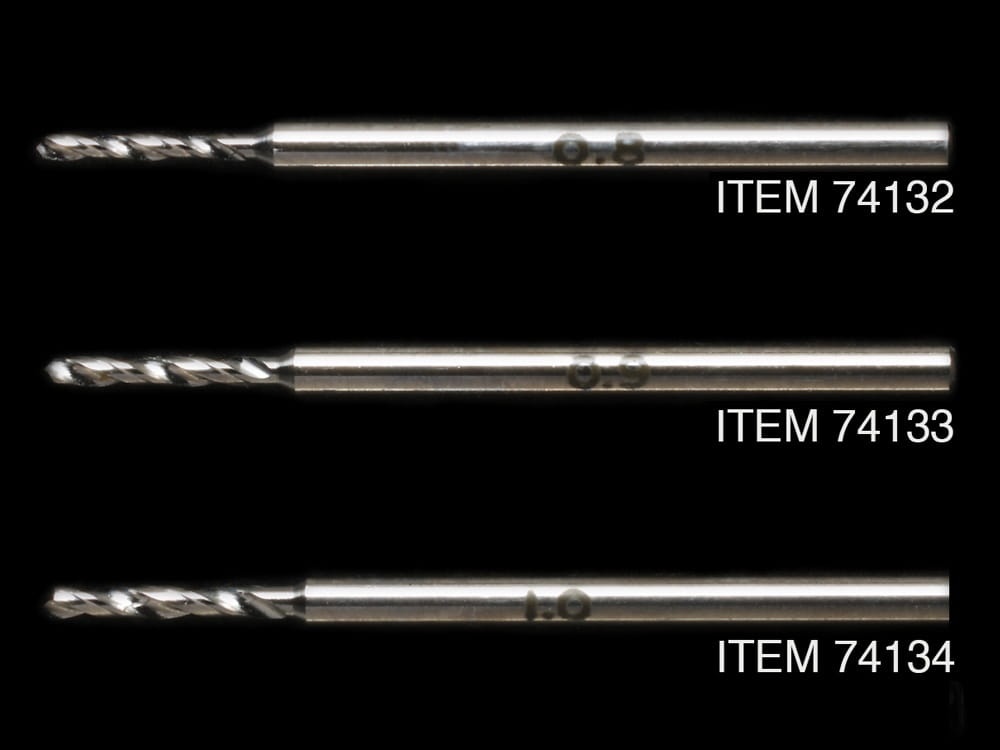 Zdjęcie dodatkowe produktu Wiertło precyzyjne 0,8 mm (śr. chwytu 1,5 mm) Tamiya 74132
