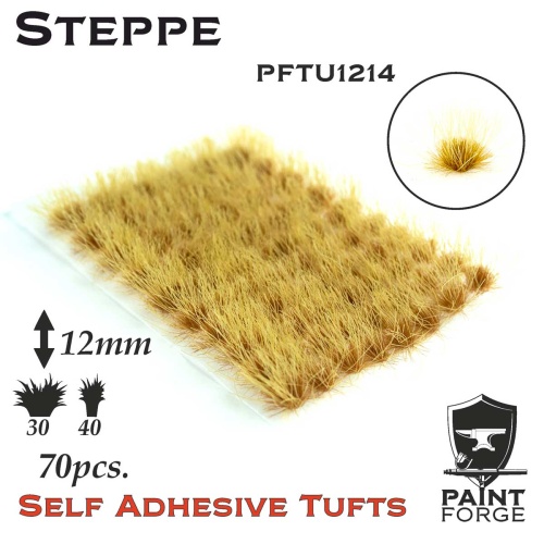 Steppe Grass Tufts 12mm (70pcs) Paint Forge PFTU1214