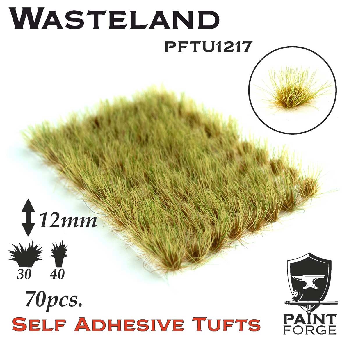 Zdjęcie główne produktu Wasteland Grass Tufts 12mm (70szt) Paint Forge PFTU1217