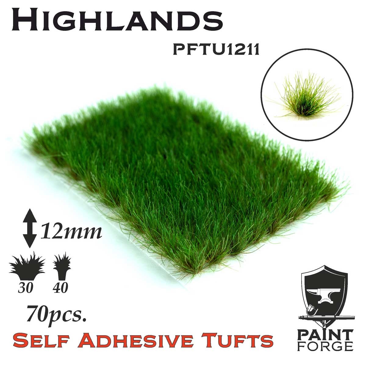 Zdjęcie główne produktu Highlands Grass Tufts 12mm (70szt) Paint Forge PFTU1211