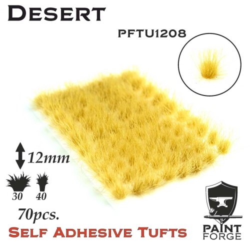 Desert Grass Tufts 12mm (70pcs) Paint Forge PFTU1208