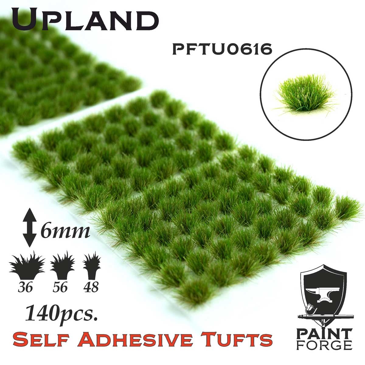 Zdjęcie główne produktu Upland Grass Tufts 6mm (140szt) Paint Forge PFTU0616