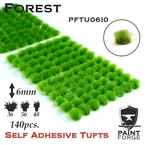 Forest Grass Tufts 6mm (140pcs) Paint Forge PFTU0610