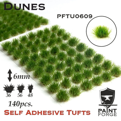 Dunes Grass Tufts 6mm (140pcs) Paint Forge PFTU0609