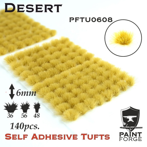 Desert Grass Tufts 6mm (140pcs) Paint Forge PFTU0608