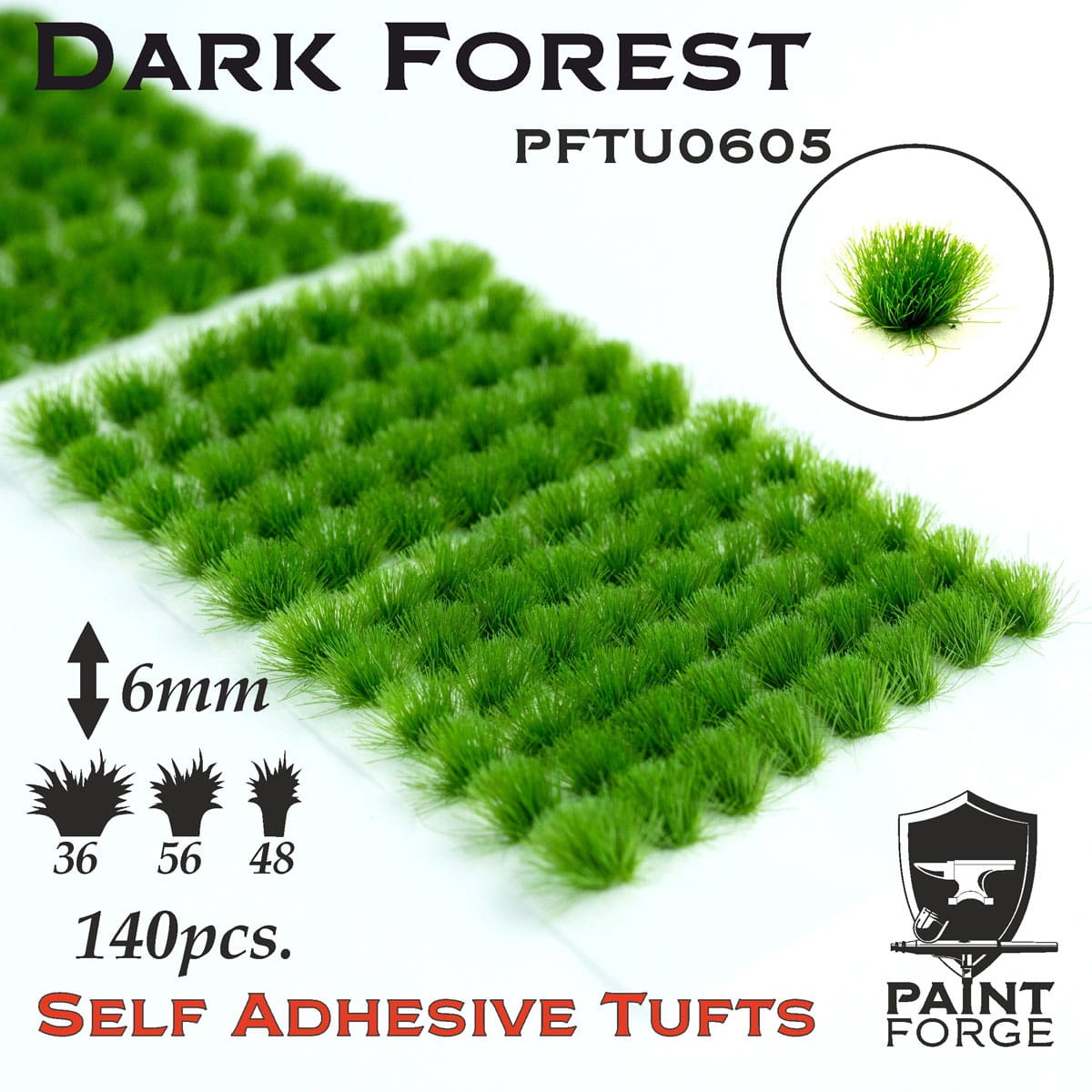 Zdjęcie główne produktu Dark Forest Grass Tufts 6mm (140szt) Paint Forge PFTU0605