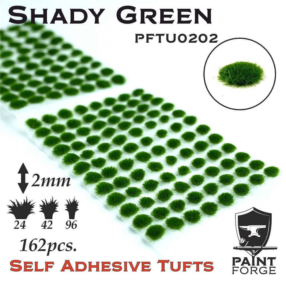 Zdjęcie główne produktu Shady Green Tufts 2mm (162szt) Paint Forge PFTU0202