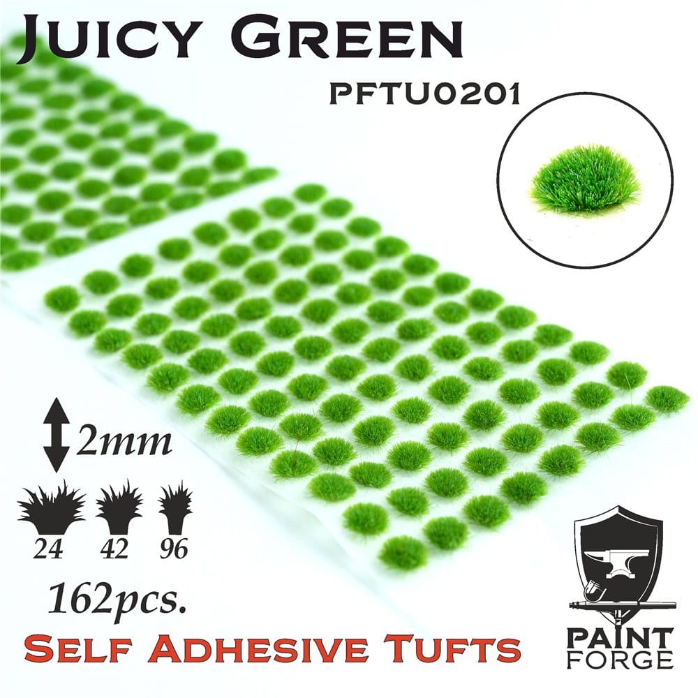 Zdjęcie główne produktu Juicy Green Tufts 2mm (162szt) Paint Forge PFTU0201