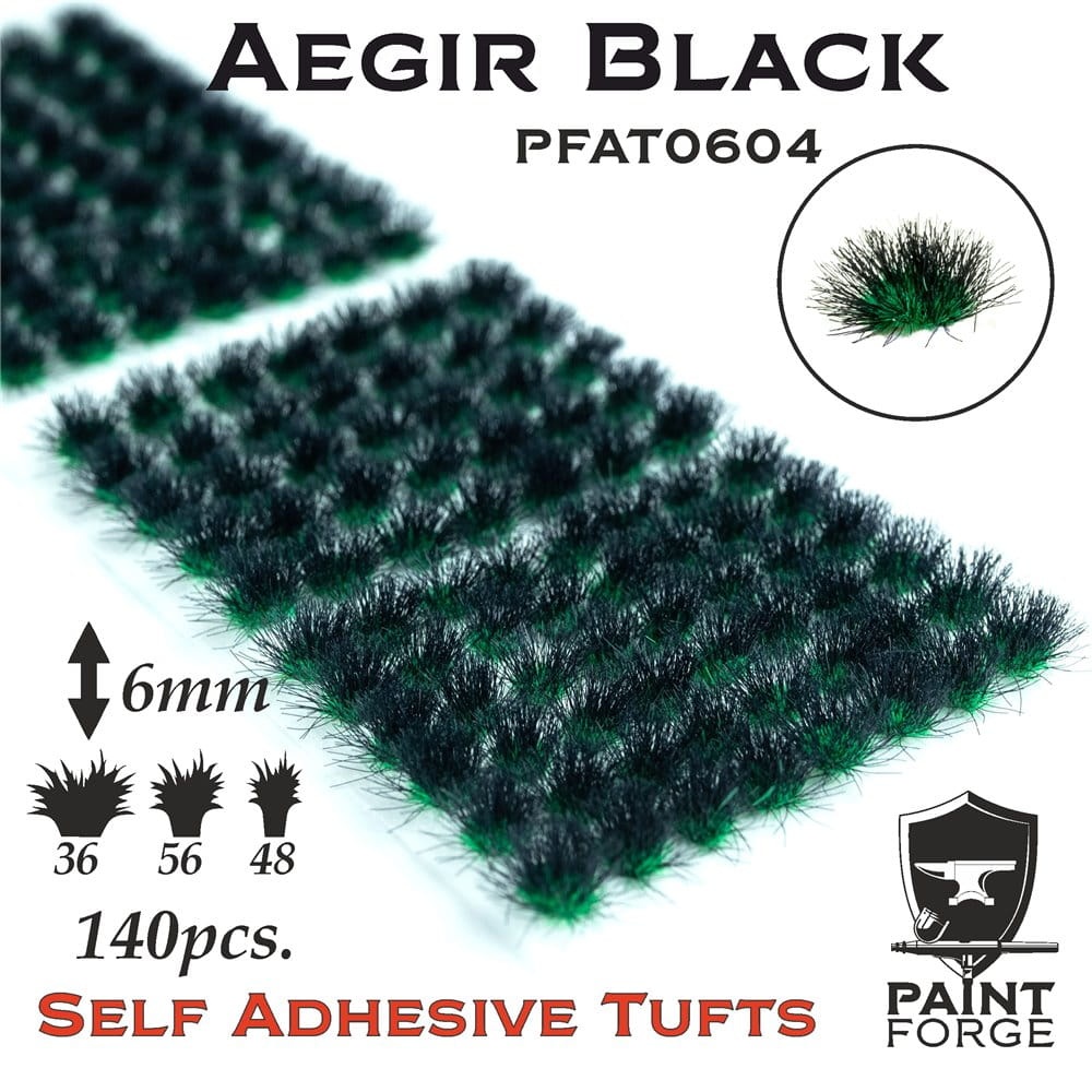 Zdjęcie główne produktu Aegir Black Alien Tufts 6mm (140szt) Paint Forge PFAT0604