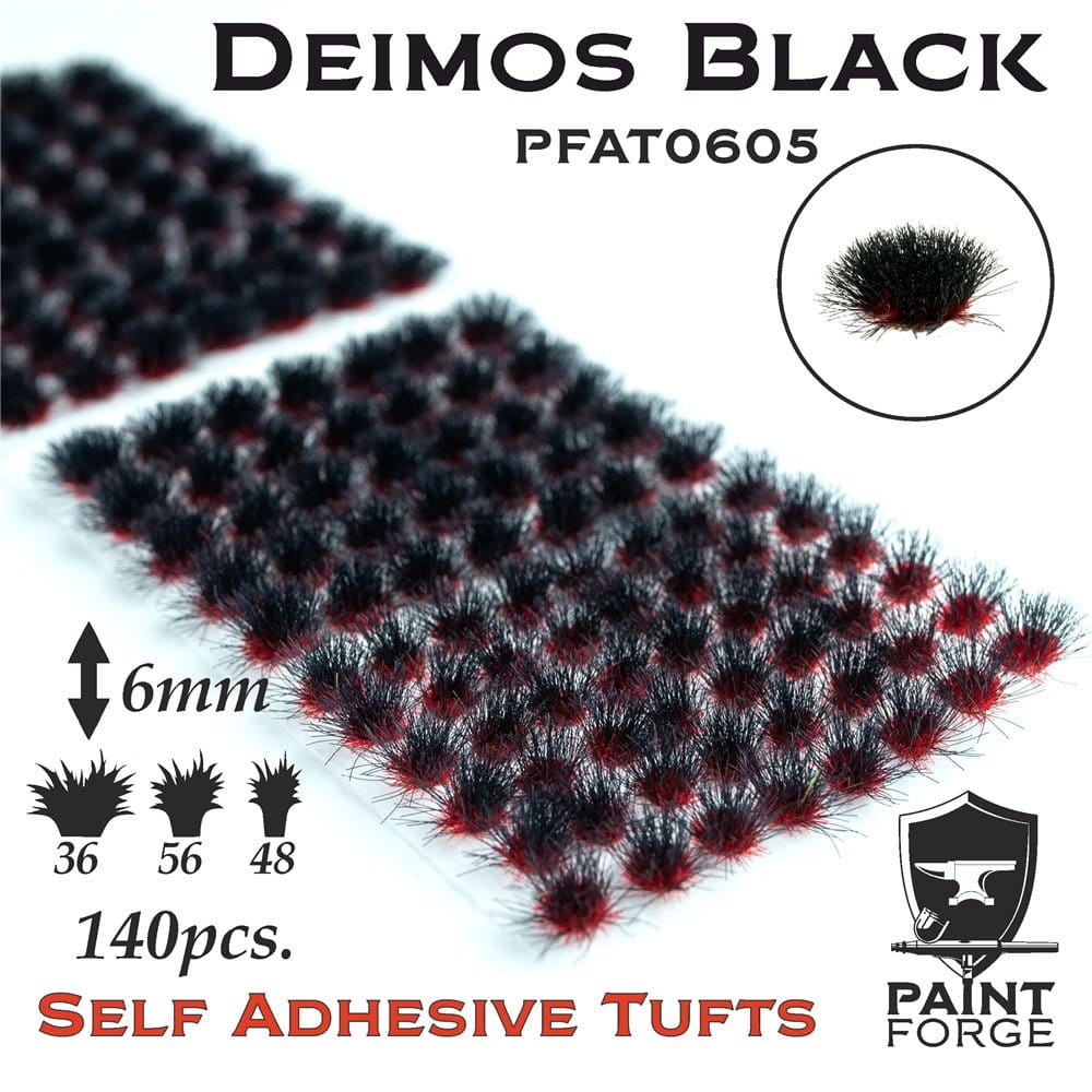 Zdjęcie główne produktu Deimos Black Alien Tufts 6mm (140szt) Paint Forge PFAT0605