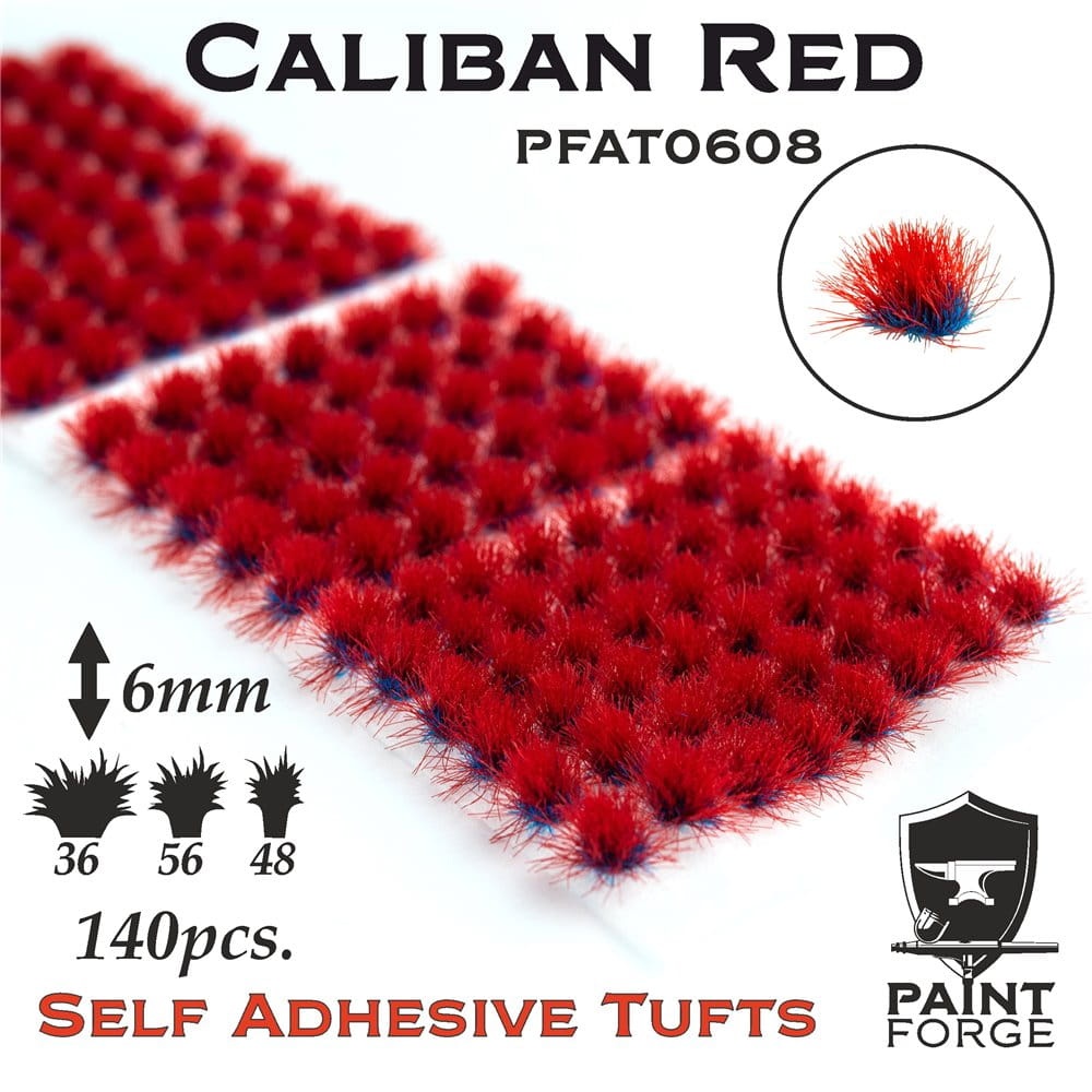 Zdjęcie główne produktu Caliban Red Alien Tufts 6mm (140szt) Paint Forge PFAT0608