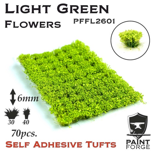Light Green Flowers 6mm (70pcs) Paint Forge PFFL2601