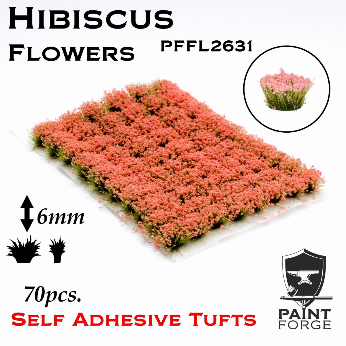 Zdjęcie główne produktu Hibiscus Flowers 6mm (70szt) Paint Forge PFFL2631