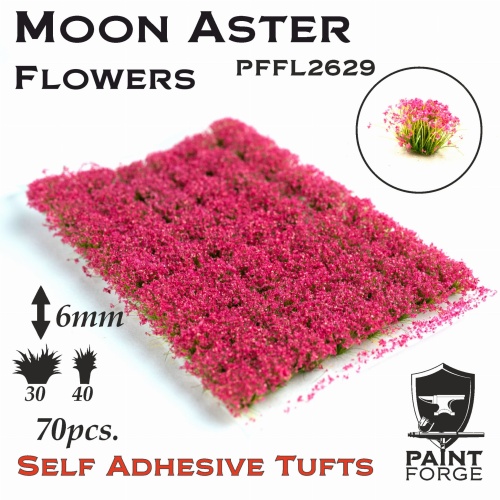 Moon Aster Flowers 6mm (70pcs) Paint Forge PFFL2629