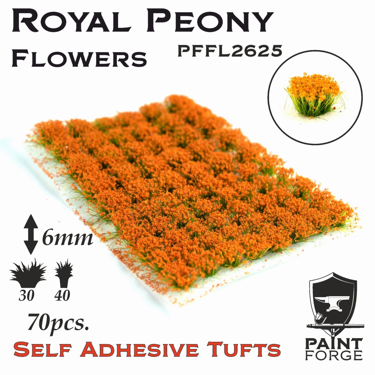 Zdjęcie główne produktu Royal Peony Flowers 6mm (70szt) Paint Forge PFFL2625