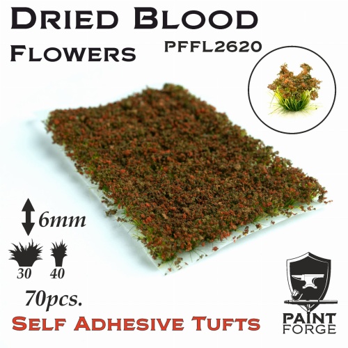 Dried Blood Flowers 6mm (70pcs) Paint Forge PFFL2620