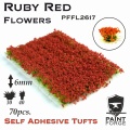 Zdjęcie główne produktu Ruby Red Flowers 6mm (70szt) Paint Forge PFFL2617