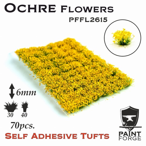 Ochre Flowers 6mm (70pcs) Paint Forge PFFL2615