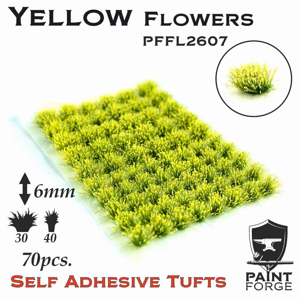 Zdjęcie główne produktu Yellow Flowers 6mm (70szt) Paint Forge PFFL2607