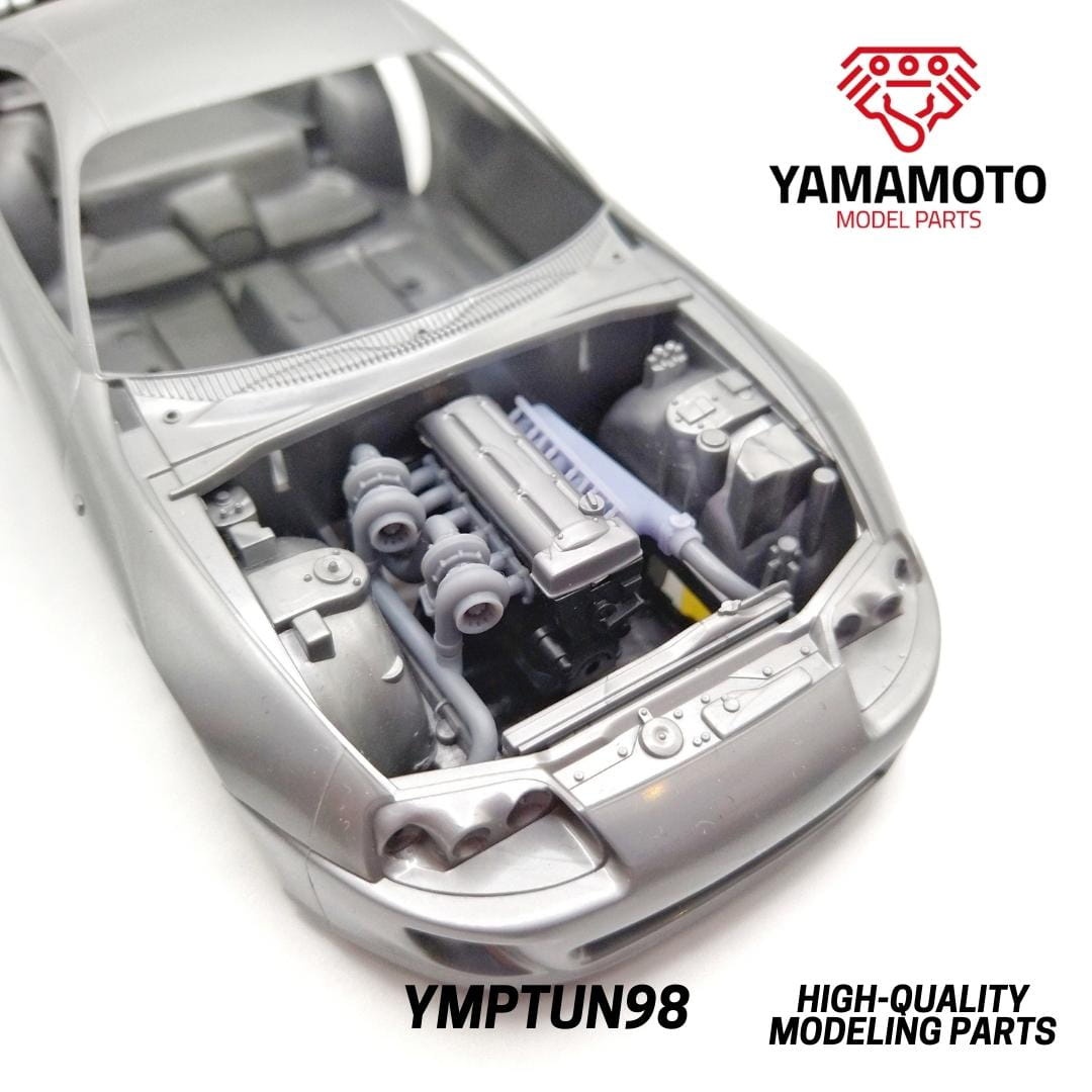 Zdjęcie dodatkowe produktu 2JZ Twin Turbo Kit for Tamiya Supra MK4 24123 Yamamoto YMPTUN98