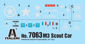 Zdjęcie dodatkowe produktu M3A1 Scout Car 1:72 Italeri 7063