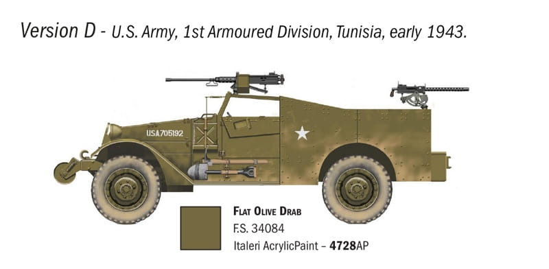 Zdjęcie dodatkowe produktu M3A1 Scout Car 1:72 Italeri 7063
