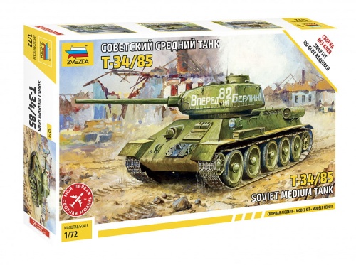 T-34/85 Soviet Medium Tank 1:72 Zvezda 5039