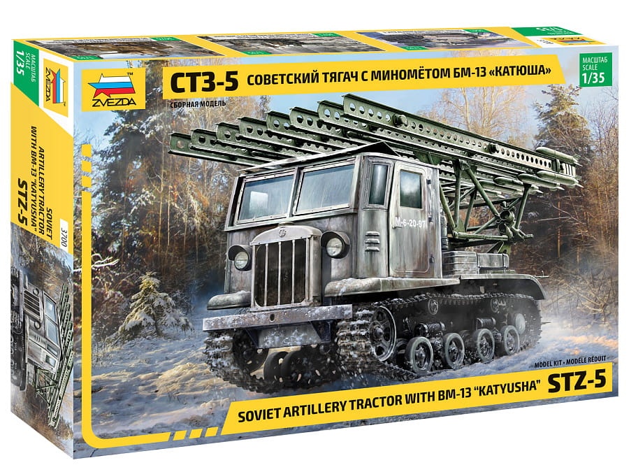 Zdjęcie główne produktu STZ-5 tractor with BM-13 KATYUSHA 1:35 Zvezda 3700