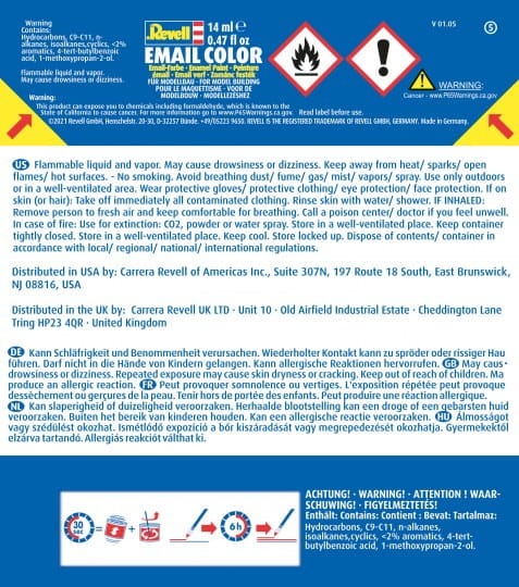 Zdjęcie dodatkowe produktu Revell 32125 Farba 25 Luminous Orange Matt RAL 2005 Enamel 14ml