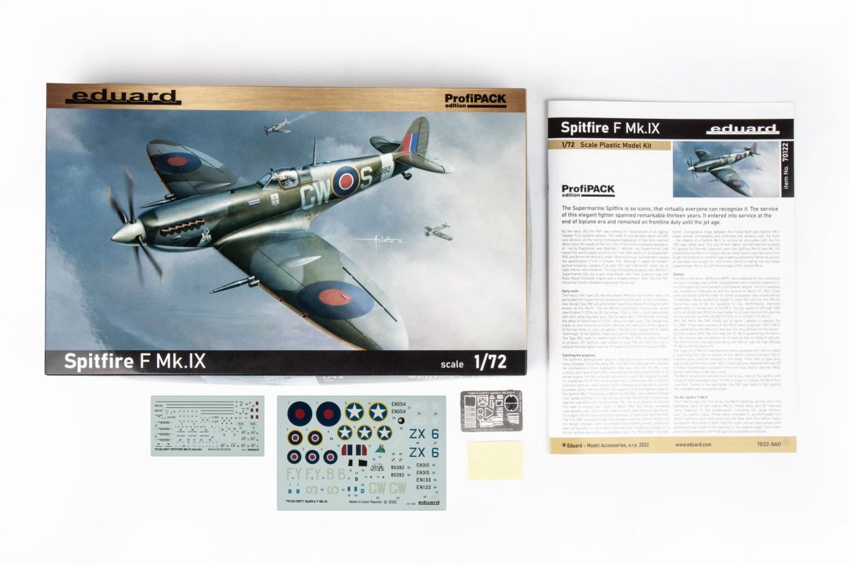 Zdjęcie dodatkowe produktu Spitfire F Mk. IX 1:72 Eduard 70122