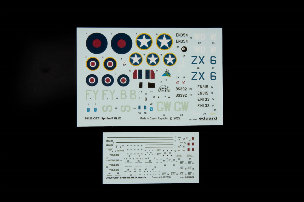 Zdjęcie dodatkowe produktu Spitfire F Mk. IX 1:72 Eduard 70122