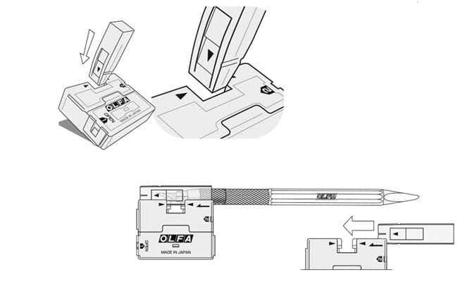 Zdjęcie dodatkowe produktu Ostrza KB-5 i rylec modelarski Olfa KB-5/30B (30szt.)