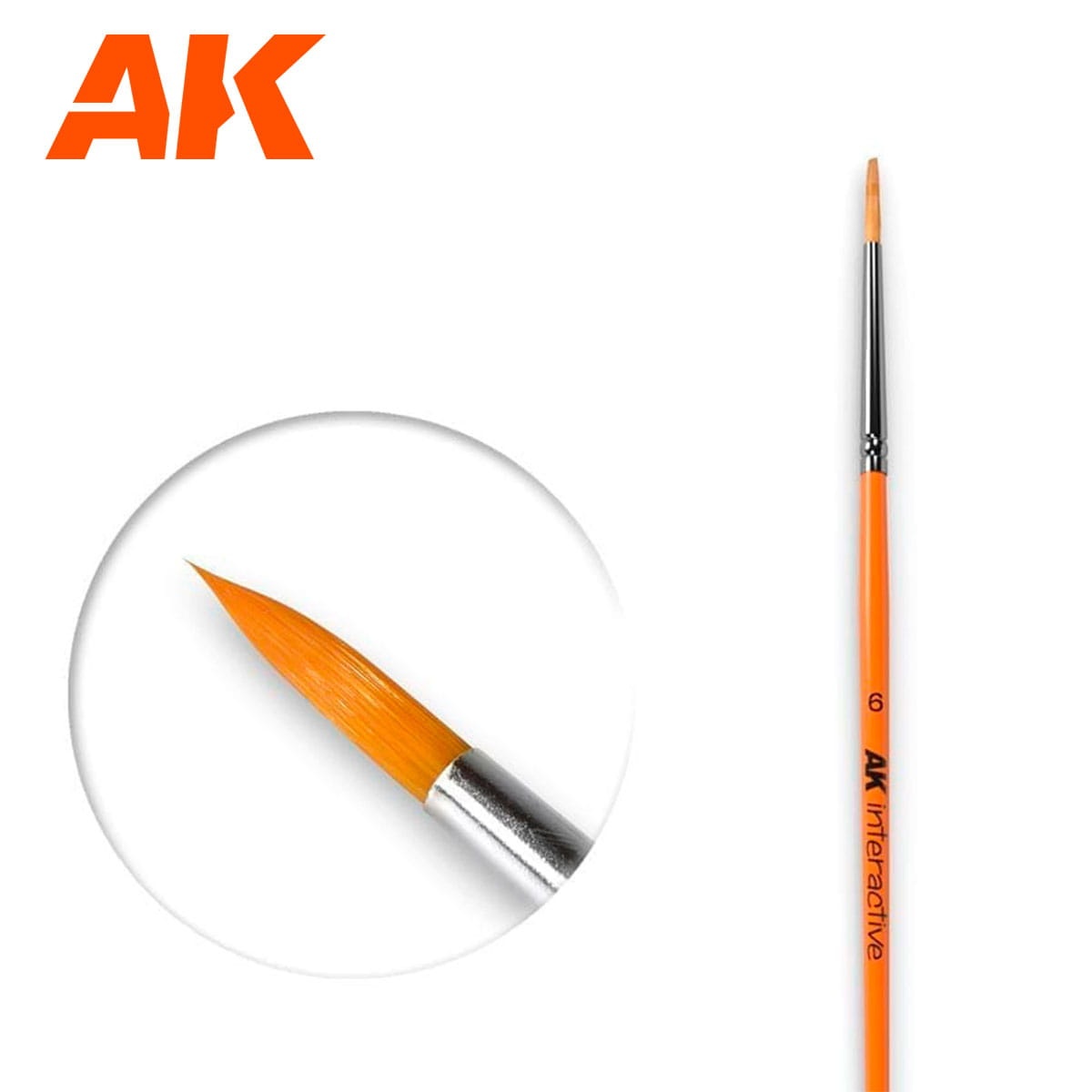 Zdjęcie główne produktu Pędzel okrągły syntetyczny 6 AK Interactive AK 606
